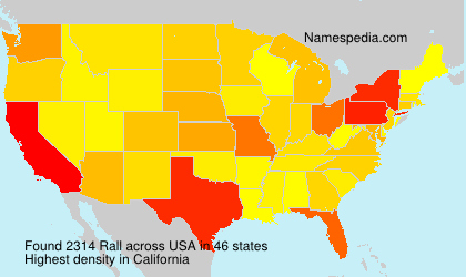 Surname Rall in USA Surname Rall in USA
