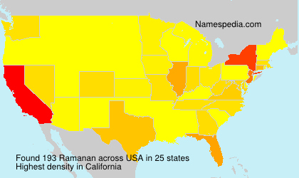 Surname Ramanan in USA