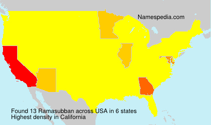 Surname Ramasubban in USA Surname Ramasubban in USA