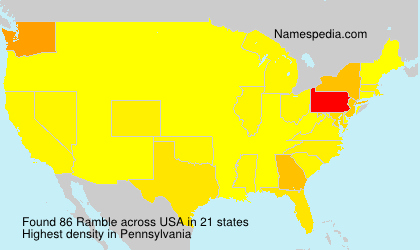 Surname Ramble in USA Surname Ramble in USA