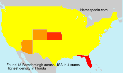 Surname Ramdorsingh in USA Surname Ramdorsingh in USA