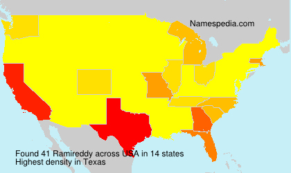 Surname Ramireddy in USA Surname Ramireddy in USA