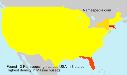 Surname Ramroopsingh in USA Surname Ramroopsingh in USA