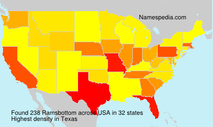 Surname Ramsbottom in USA Surname Ramsbottom in USA