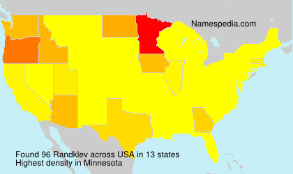 Surname Randklev in USA Surname Randklev in USA