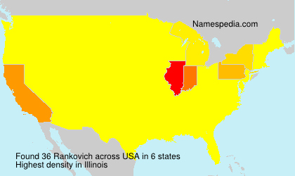 Surname Rankovich in USA