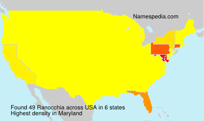 Surname Ranocchia in USA Surname Ranocchia in USA