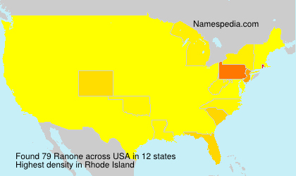 Surname Ranone in USA Surname Ranone in USA