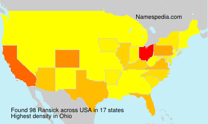 Surname Ransick in USA Surname Ransick in USA