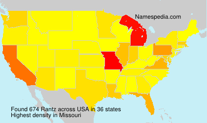 Surname Rantz in USA Surname Rantz in USA