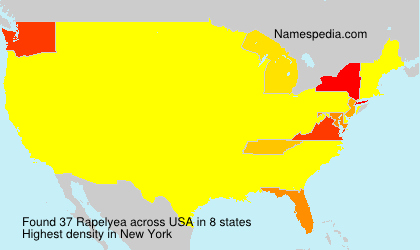 Surname Rapelyea in USA Surname Rapelyea in USA