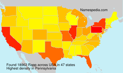 Surname Rapp in USA Surname Rapp in USA