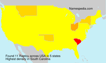 Surname Raptou in USA Surname Raptou in USA