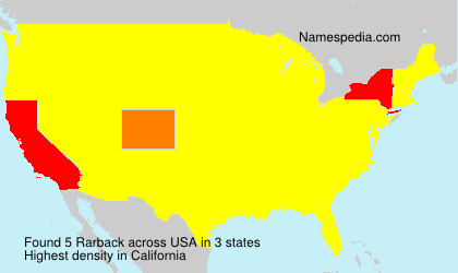 Surname Rarback in USA Surname Rarback in USA