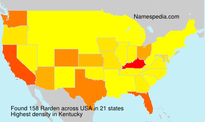 Surname Rarden in USA Surname Rarden in USA