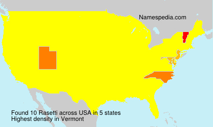 Surname Rasetti in USA