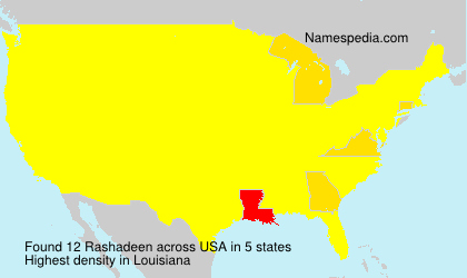 Surname Rashadeen in USA Surname Rashadeen in USA