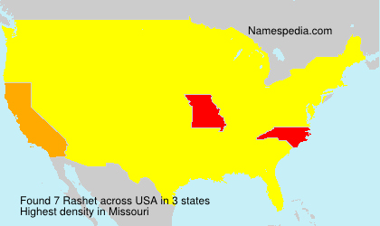 Surname Rashet in USA Surname Rashet in USA