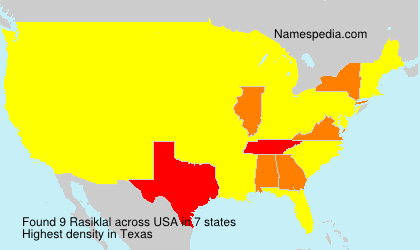 Surname Rasiklal in USA Surname Rasiklal in USA