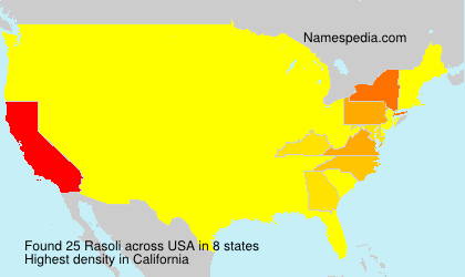Surname Rasoli in USA Surname Rasoli in USA