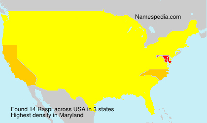 Surname Raspi in USA Surname Raspi in USA