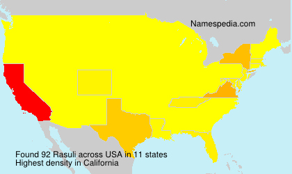 Surname Rasuli in USA Surname Rasuli in USA