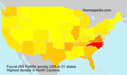 Surname Ratliffe in USA Surname Ratliffe in USA