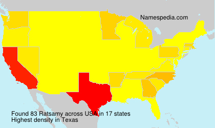 Surname Ratsamy in USA Surname Ratsamy in USA