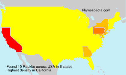 Surname Raukko in USA Surname Raukko in USA