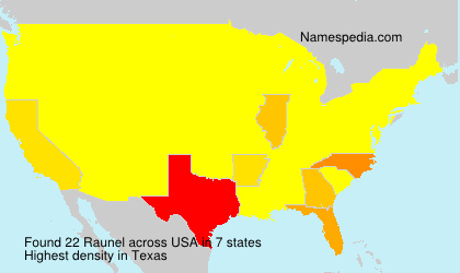 Surname Raunel in USA