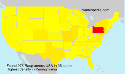 Surname Raup in USA Surname Raup in USA