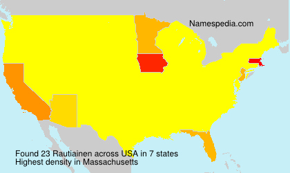 Surname Rautiainen in USA Surname Rautiainen in USA