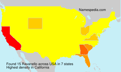 Surname Ravanello in USA Surname Ravanello in USA