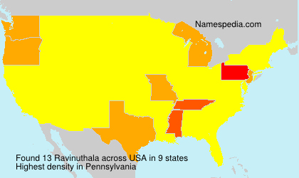 Surname Ravinuthala in USA Surname Ravinuthala in USA