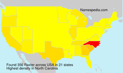 Surname Raxter in USA Surname Raxter in USA