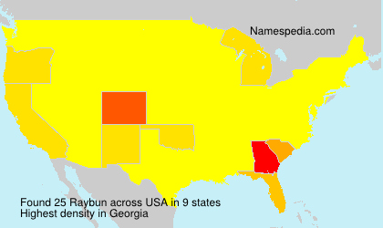 Surname Raybun in USA Surname Raybun in USA