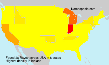 Surname Rayce in USA Surname Rayce in USA