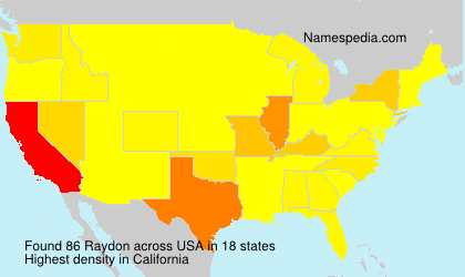 Surname Raydon in USA Surname Raydon in USA