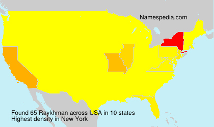 Surname Raykhman in USA Surname Raykhman in USA