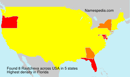 Surname Raytcheva in USA Surname Raytcheva in USA