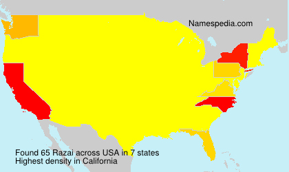 Surname Razai in USA