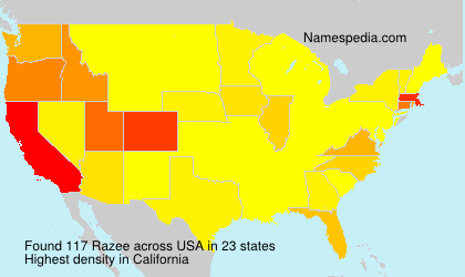 Surname Razee in USA Surname Razee in USA