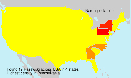 Surname Razewski in USA Surname Razewski in USA