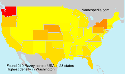Surname Razey in USA Surname Razey in USA