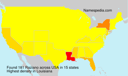 Surname Raziano in USA Surname Raziano in USA