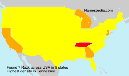 Surname Razk in USA Surname Razk in USA