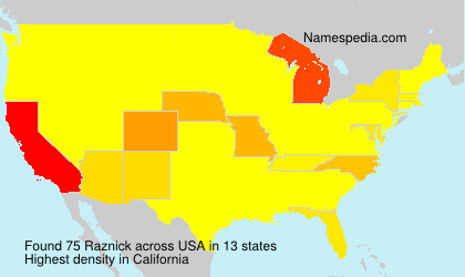 Surname Raznick in USA Surname Raznick in USA
