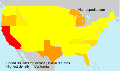 Surname Razzeto in USA Surname Razzeto in USA
