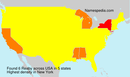 Surname Reaby in USA Surname Reaby in USA