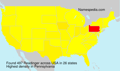 Surname Readinger in USA Surname Readinger in USA
